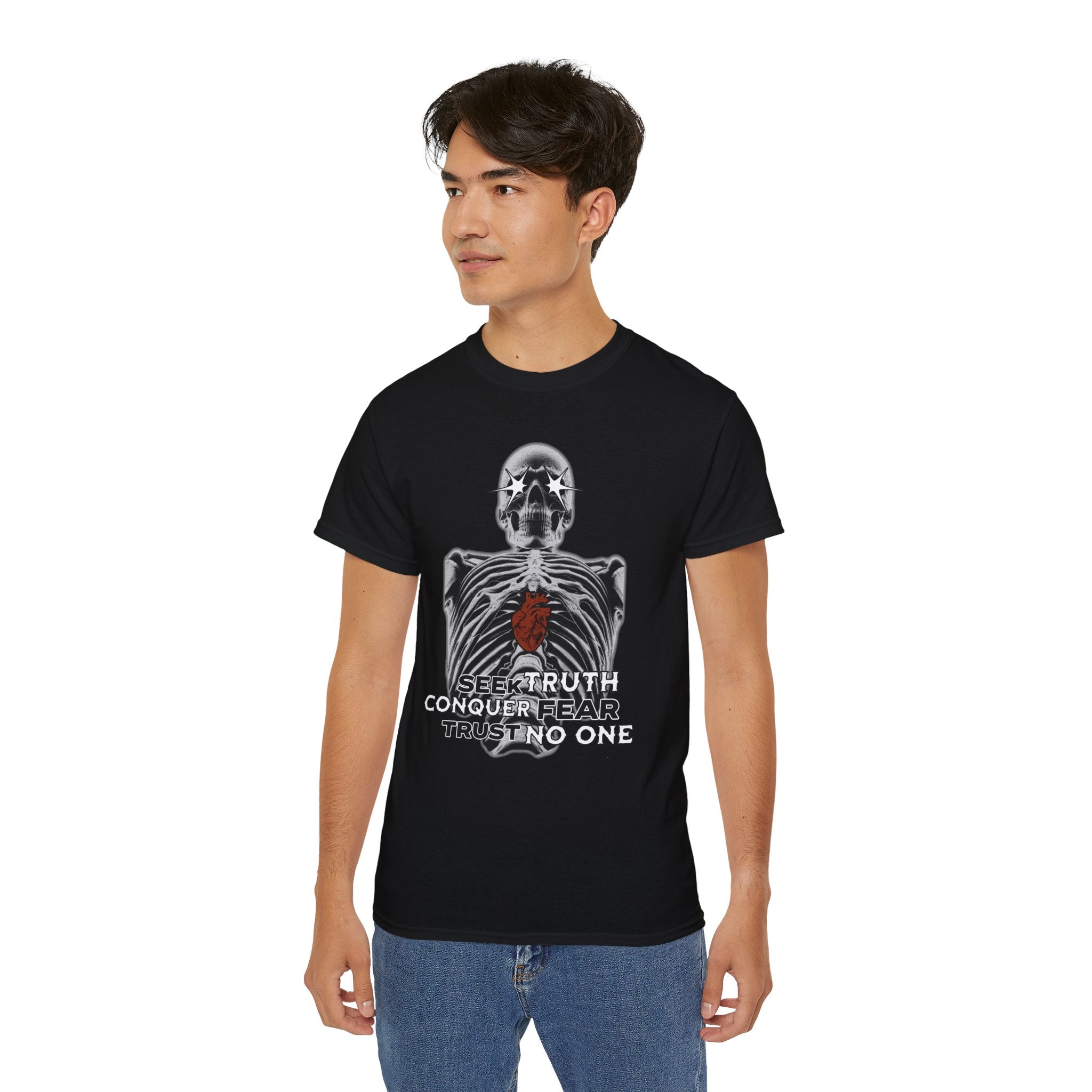 Exposed Heart - Unisex Cotton Tee (Front) - Damned Threads
